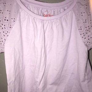 Eyelet Short Sleeve Blouse - Cat & Jack- Sz 7/8 Kids